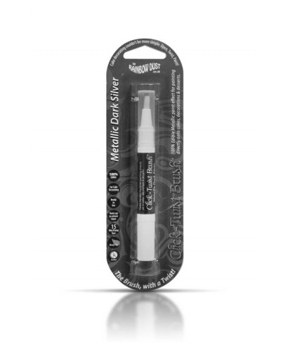 The Click-Twist Brush Métallique Argent foncé Rainbow Dust The Click-Twist Brush Métallique Argent foncé Rainbow Dust