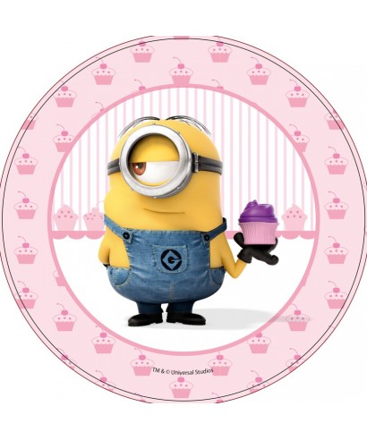 Disque Azyme Minions avec son Cupcake Disque Azyme Minions avec son Cupcake