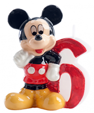 Bougie Mickey Chiffre 6 Disney