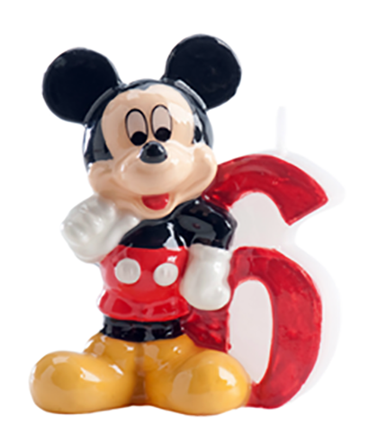 Bougie Mickey Chiffre 6 Disney