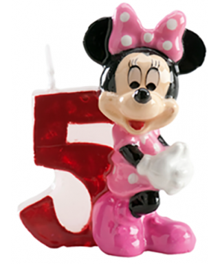 Bougie Minnie Chiffre 5 Disney