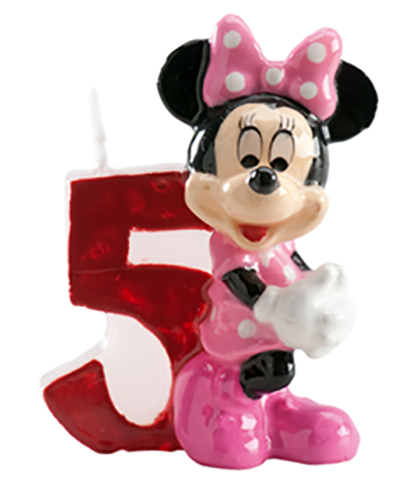 Bougie Minnie Chiffre 5 Disney