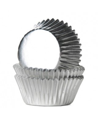 SET. 20 Caissettes Cupcake Muffins en Papier Aluminium Métalisé Rouge