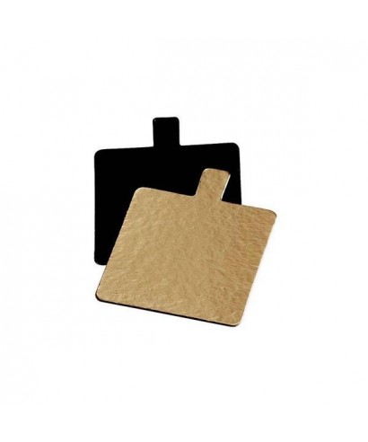 Carré Or / Noir languettes double face réversibles 8 cm Carré Or / Noir languettes double face réversibles 8 cm