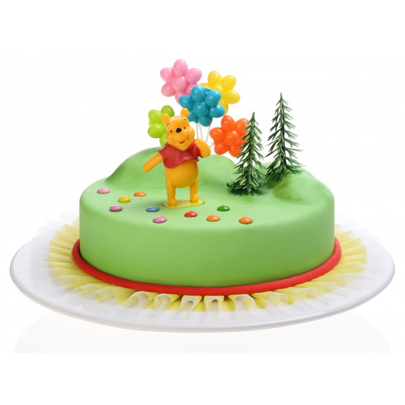 24 Décorations Comestibles Winnie L'ourson - Disques Azyme 4cm, Pour Gâteaux