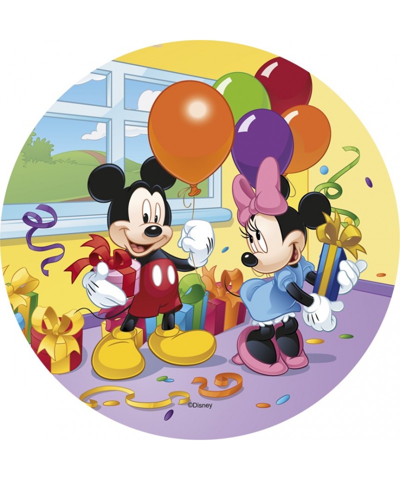 3248 disque pate a sucre mickey minnie et leurs cadeaux disney