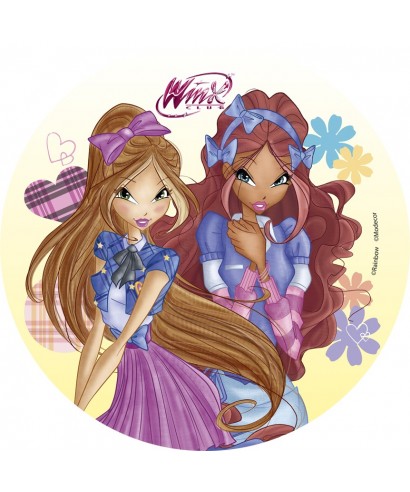 Disque pâtes à sucre Winx Flora, Aisha et Tecna Disque pâtes à sucre Winx Flora, Aisha et Tecna