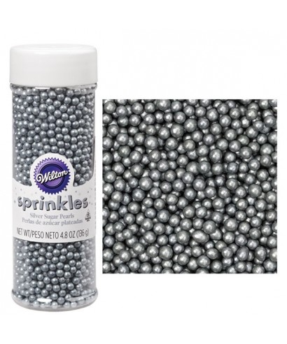 Flacon perles sucre Argent 136g Wilton Flacon perles sucre Argent 136g Wilton