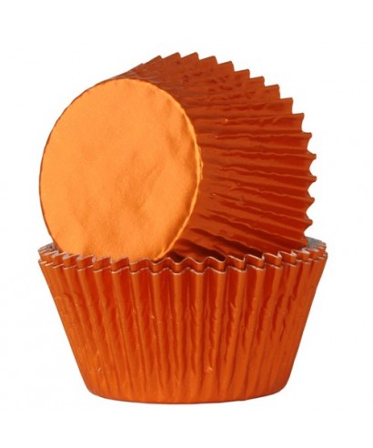 Caissette cupcake Orange métallisé pk/24 HoM