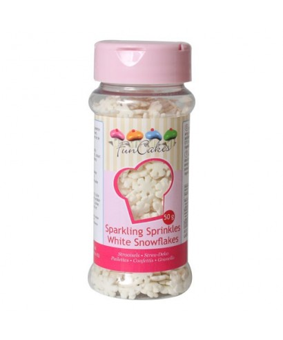 Flocons Blanc en sucre 50g FunCakes Flocons Blanc en sucre 50g FunCakes
