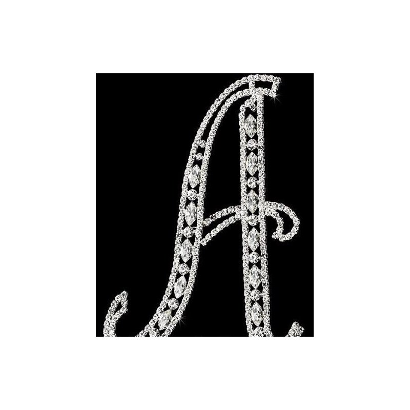 Lettre A en Diamant et Cristal pour gâteaux pour Lettres 