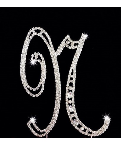 Lettre N en Diamant et Cristal pour gâteaux Lettre N en Diamant et Cristal pour gâteaux