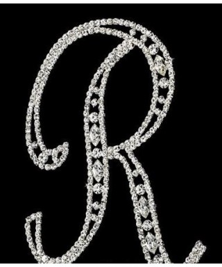 Lettre R en Diamant et Cristal pour gâteaux