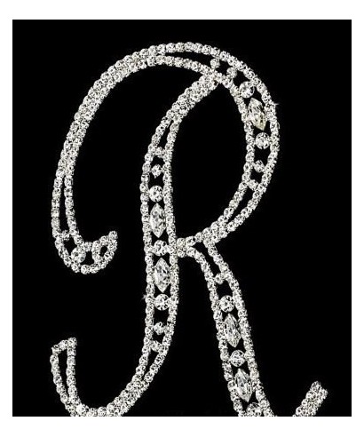 Lettre R en Diamant et Cristal pour gâteaux Lettre R en Diamant et Cristal pour gâteaux
