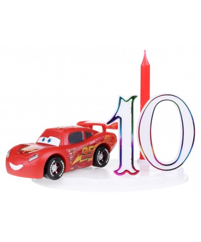 Pack Flash McQueen Cars bougie et chiffres Disney Pixar Pack Flash McQueen Cars bougie et chiffres Disney Pixar