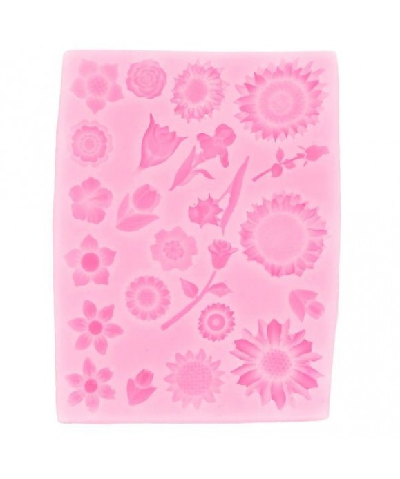 Moule silicone Multi Fleurs des Champs Moule silicone Multi Fleurs des Champs