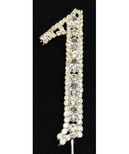 Chiffre 1 en Diamant et Cristal pour gâteaux Chiffre 1 en Diamant et Cristal pour gâteaux