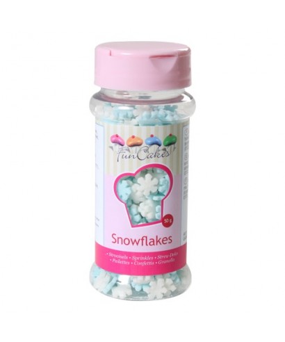 Flocons Blanc et Bleu en sucre 50g FunCakes Flocons Blanc et Bleu en sucre 50g FunCakes