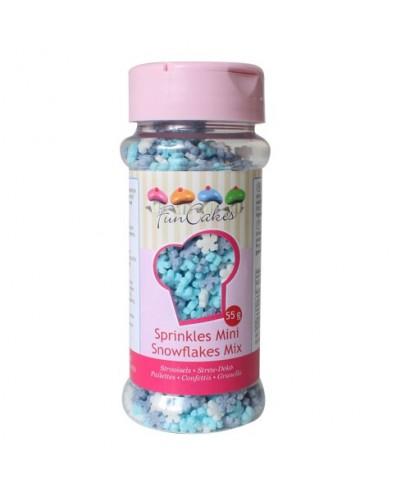 Mix Flocons de neige en sucre 50g FunCakes Mix Flocons de neige en sucre 50g FunCakes