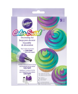 ColorSwirl Tri-Color Coupleur de décoration Set/9