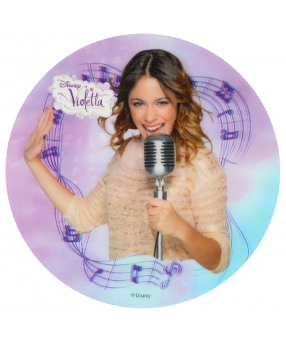 Disque Violetta au micro Effet 3D Disney Disque Violetta au micro Effet 3D Disney