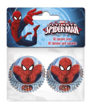 Mini Caissettes à Cupcake Spiderman set/60 Marvel