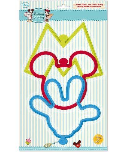 Très grand Emporte-pièce en silicone Mickey set/3 Disney