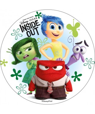 Disque pâte à sucre Joie, Peur, Colère, Dégoût et Tristesse Vice Versa Disney