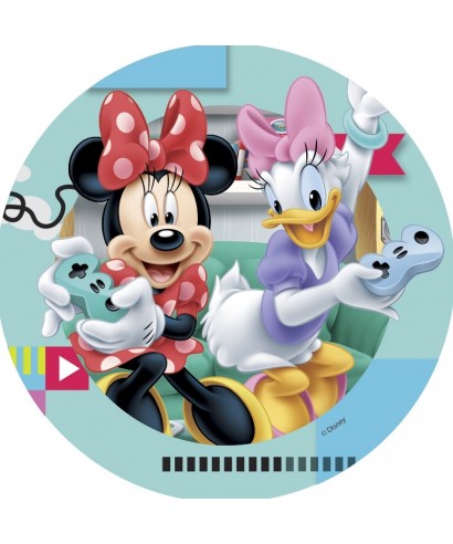 Disque azyme Daisy et Minnie joue à la console Disney Disque azyme Daisy et Minnie joue à la console Disney