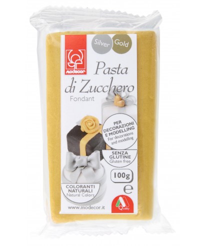 Pâte à sucre à Modelage Or 100g Pâte à sucre à Modelage Or 100g