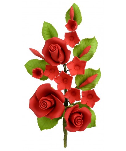 Bouquet De Rose Rouge En Sucre Pour Fleurs A 990