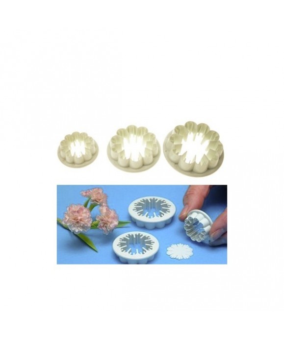 Emporte-pièce fleur d'oeillet set/3 Emporte-pièce fleur d'oeillet set/3