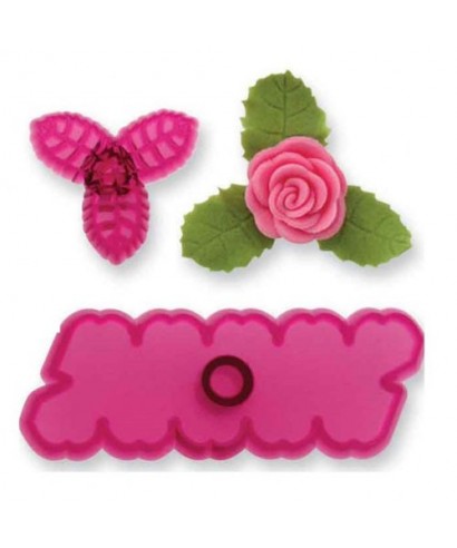 Emporte-pièce Rose et feuille facile Emporte-pièce Rose et feuille facile
