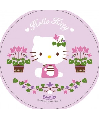 Disque Azyme Hello Kitty avec ses fleurs
