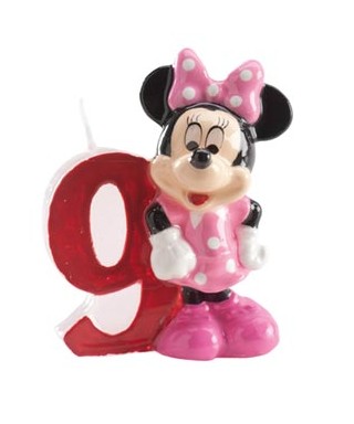 Bougie Minnie Chiffre 9 Disney