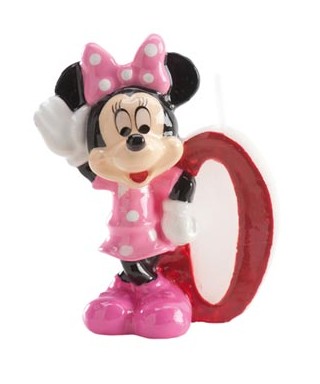 Bougie Minnie Chiffre 0 Disney