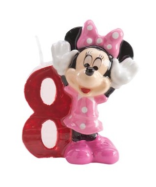 Bougie Minnie Chiffre 8 Disney