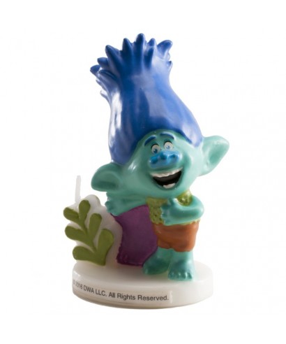 Bougie 3D de Branche des Trolls