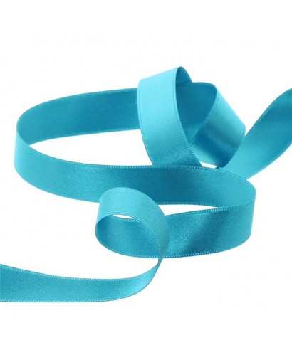 Ruban satin bleu turquoise