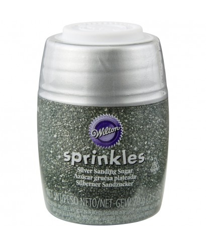 Sprinkle en Sucre Argent 70g Wilton Sprinkle en Sucre Argent 70g Wilton